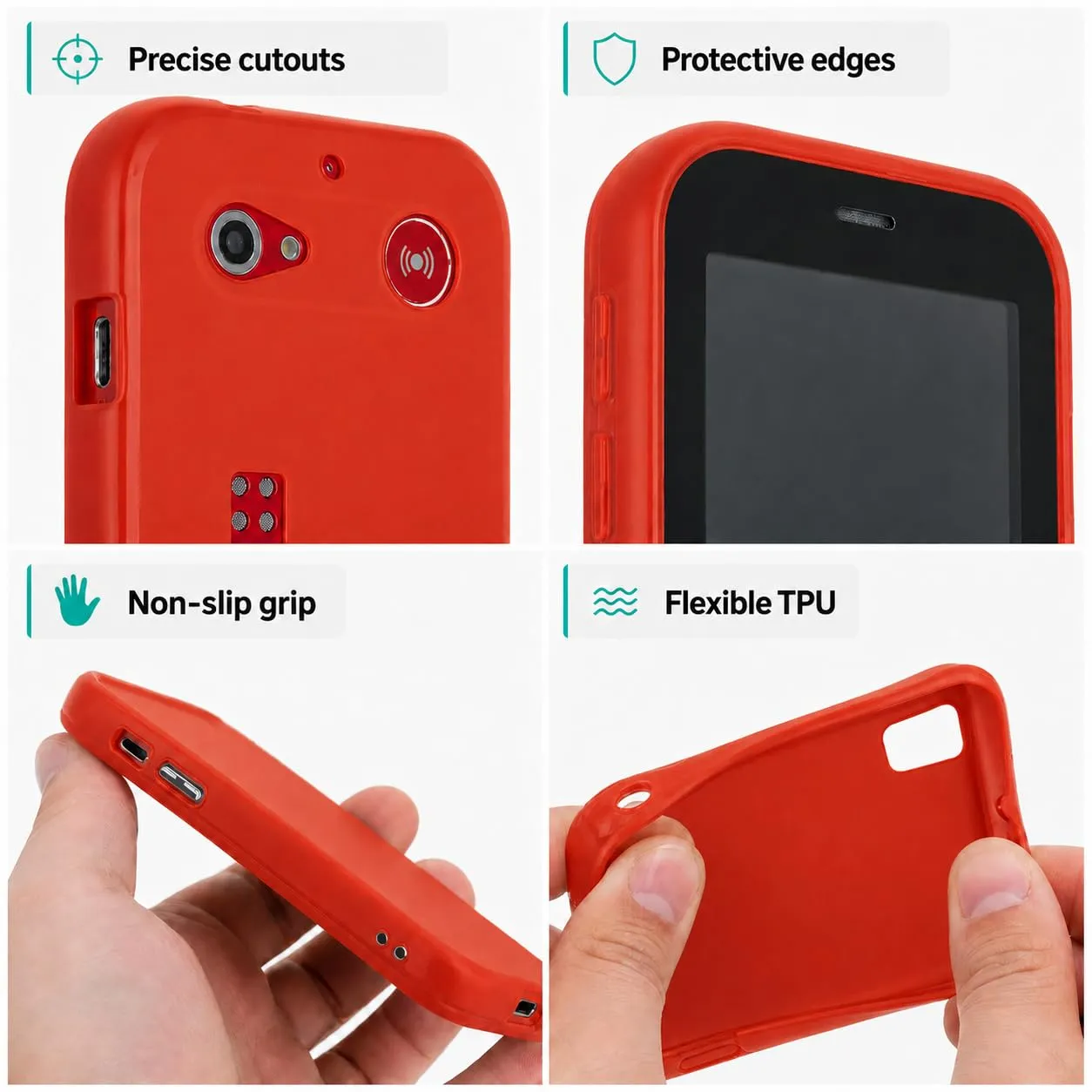 caseroxx Leva L10/L11/E10/X10 cover TPU rosso antiurto