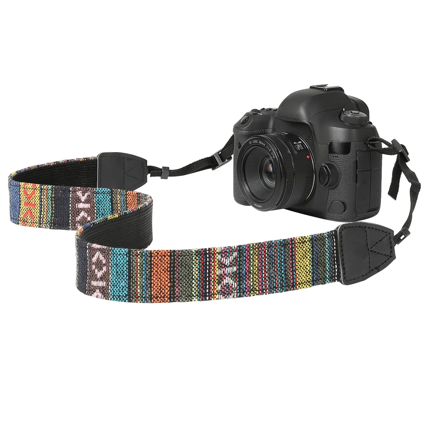 MoKo Bohemia Tracolla Fotocamera Blu Cotone Canvas