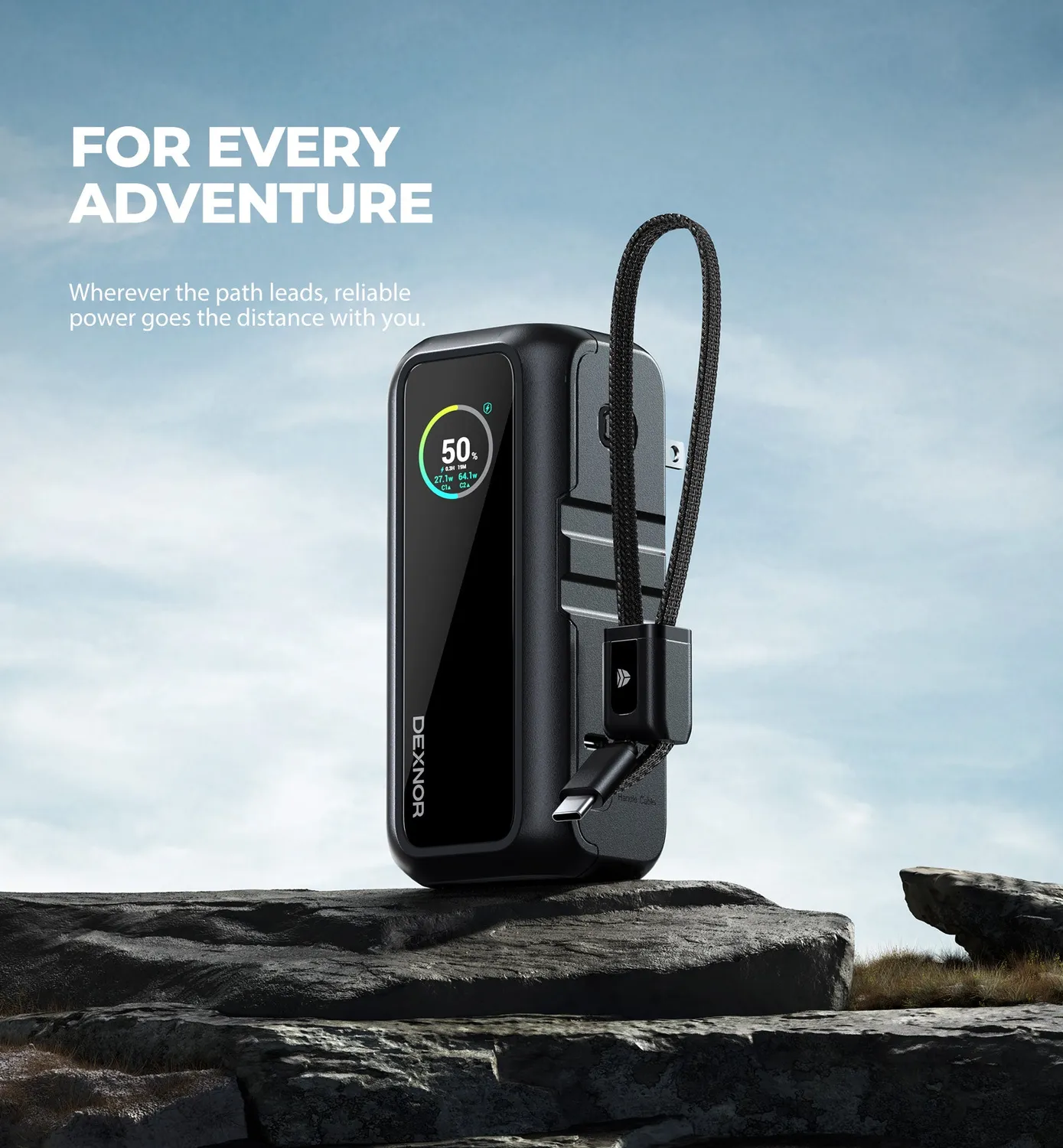 Dexnor power bank 15000mAh 65W nero spina