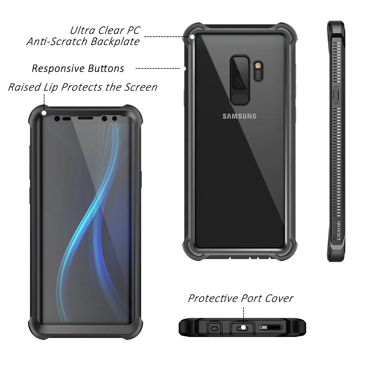 Dexnor Cover Galaxy S9 Plus Nera Antishock 360