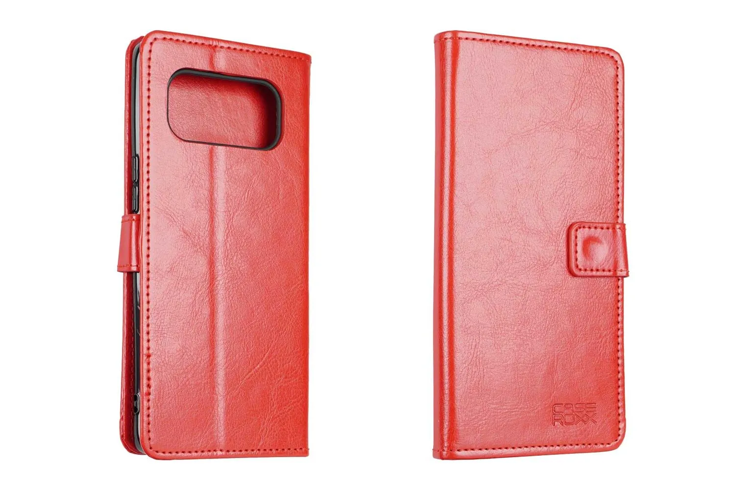 caseroxx per Volla Quintus cover bookstyle rossa finta pelle
