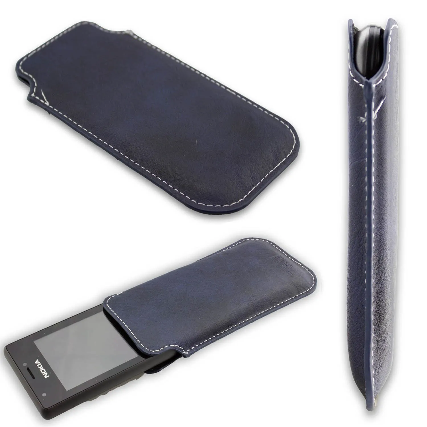 caseroxx Business-Line Nokia 150 custodia azzurra ecopelle