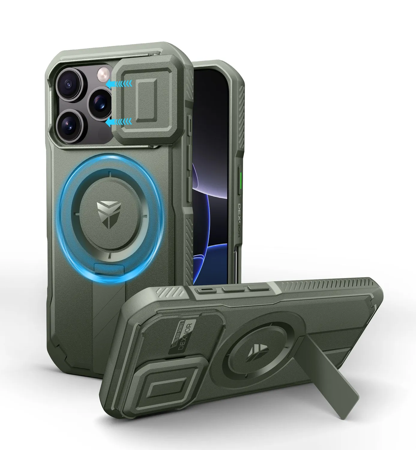 Dexnor iPhone 16 Pro cover nera magnetica camera
