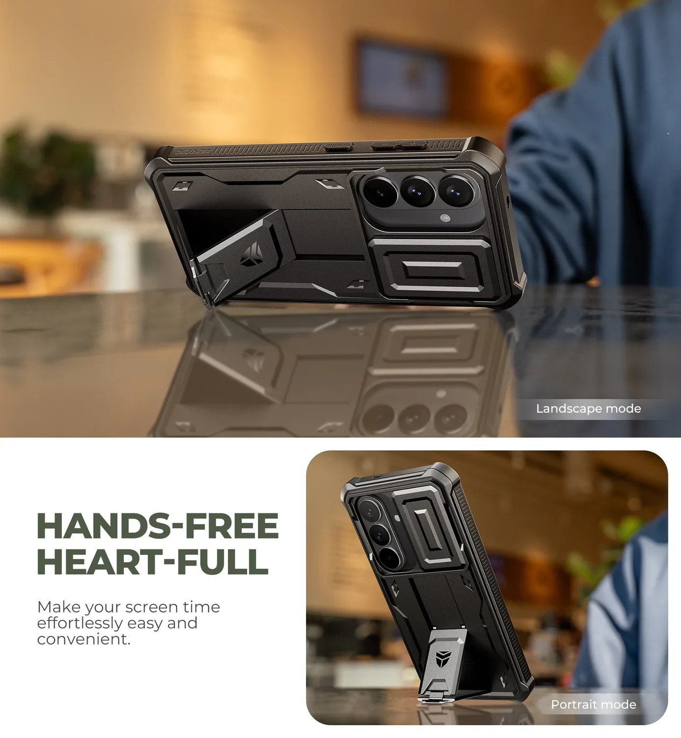 Dexnor Galaxy S26 cover nera con copricamera 2026
