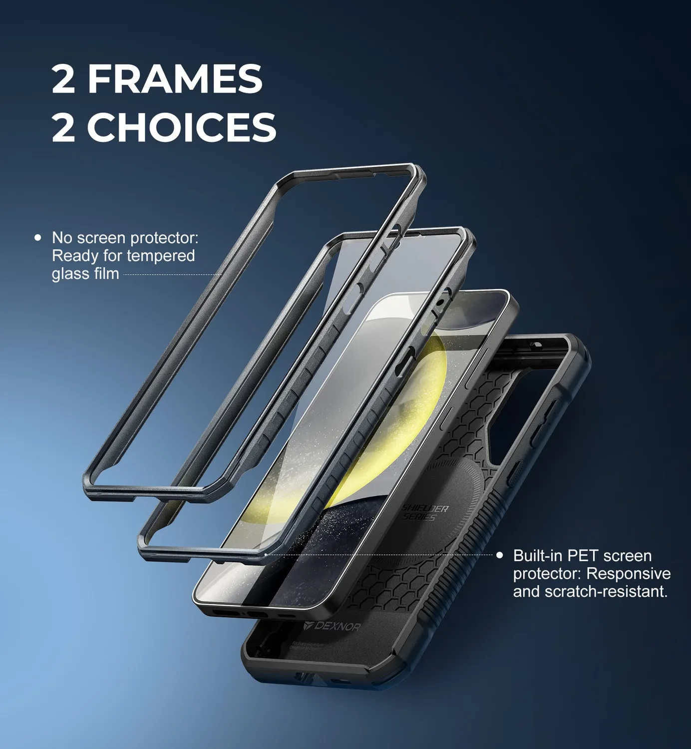 Dexnor Galaxy S24 Plus cover nera MagSafe con stand