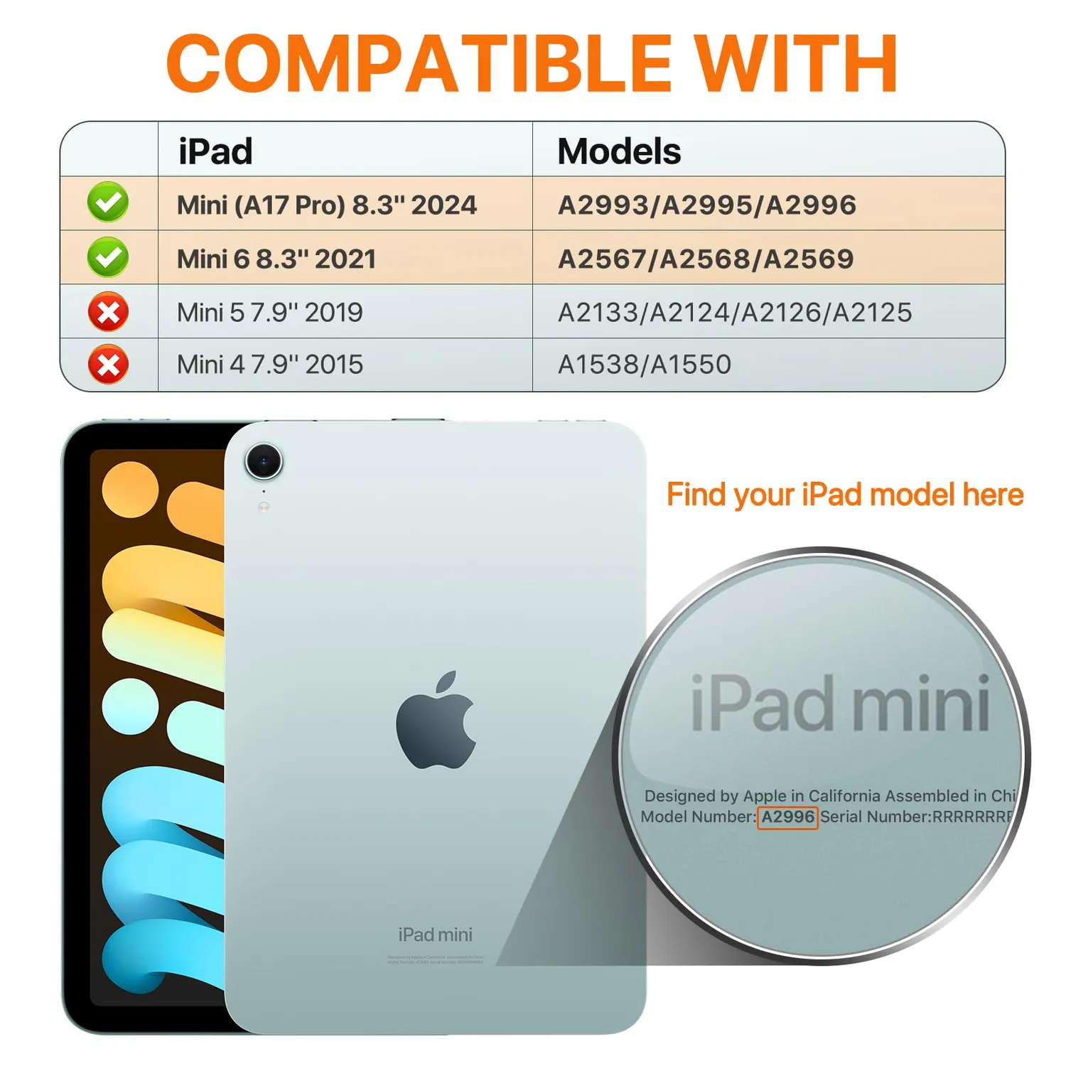 MoKo cover iPad mini 6-7 8,3" fiori fragranti con pencil holder