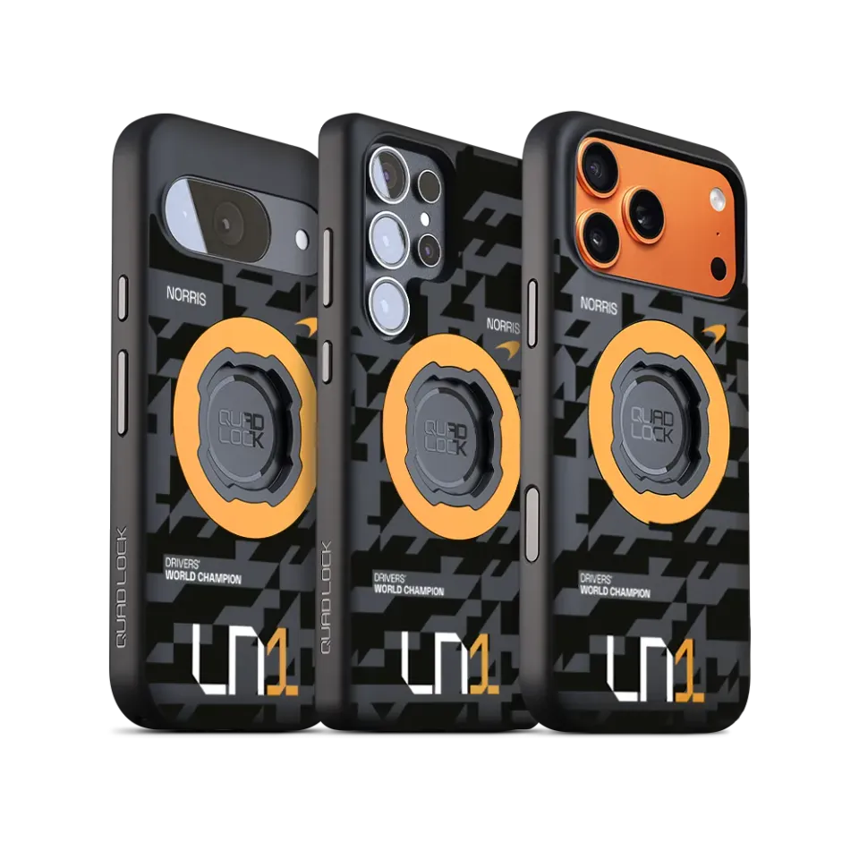 Quad Lock Lando Norris cover MAG iPhone 17 Pro Papaya