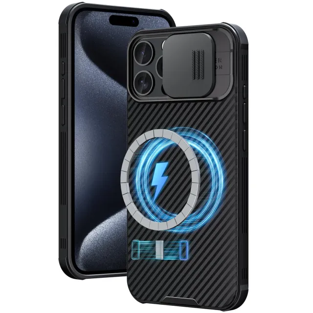 CloudValley iPhone 15 Pro Max cover nera MagSafe
