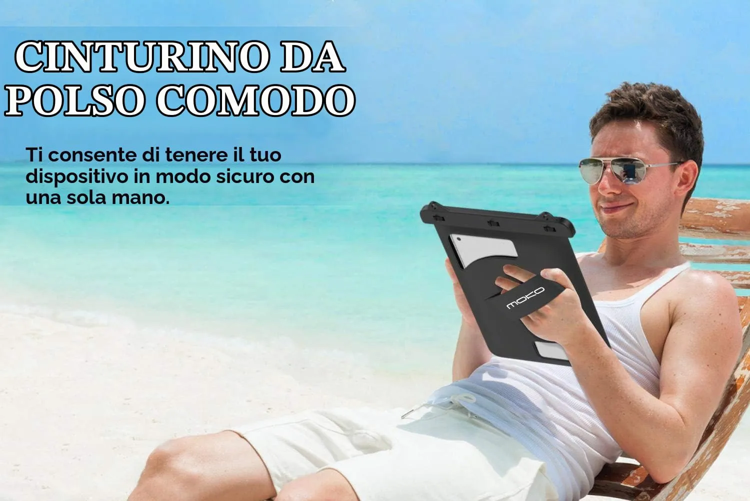 MoKo custodia impermeabile IPX8 tablet 10,2 nero