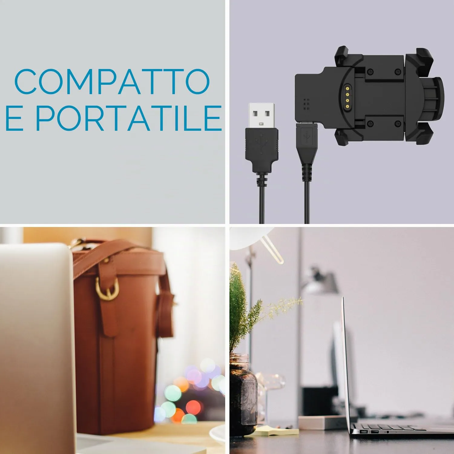 MoKo Garmin Fenix 3 caricatore USB-A clip ricarica