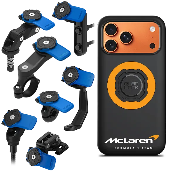 Quad Lock McLaren Kit Moto Mimetico Supporto Custodia Papaya