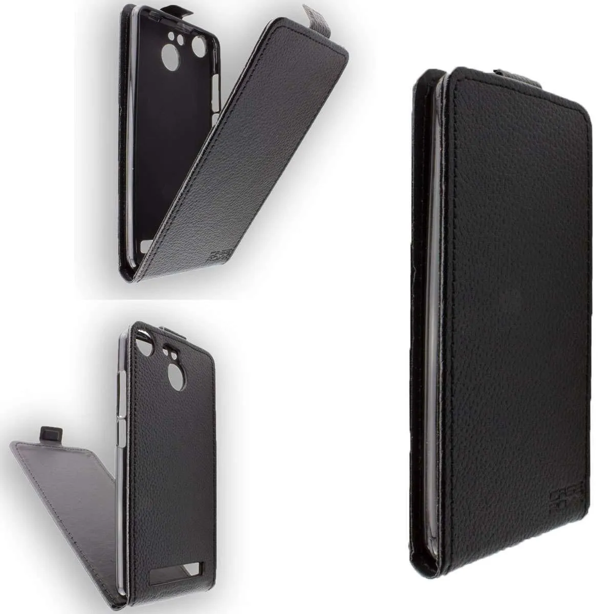 caseroxx Flip Cover Bush B4 5 Inch nera magnetica