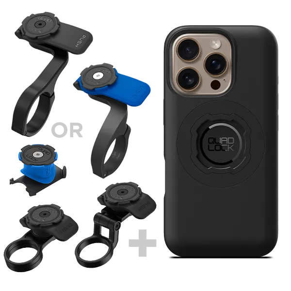Quad Lock Kit Bici iPhone Bundle supporto manubrio antishock