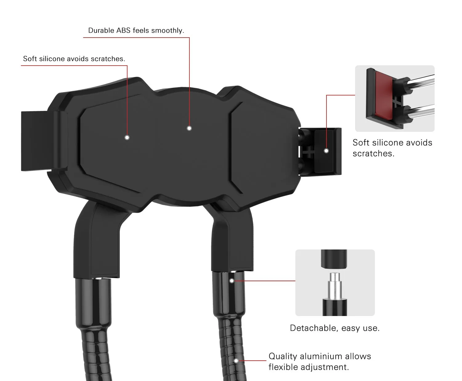 MoKo Supporto Smartphone Tablet 4-10.5" Collo Flessibile