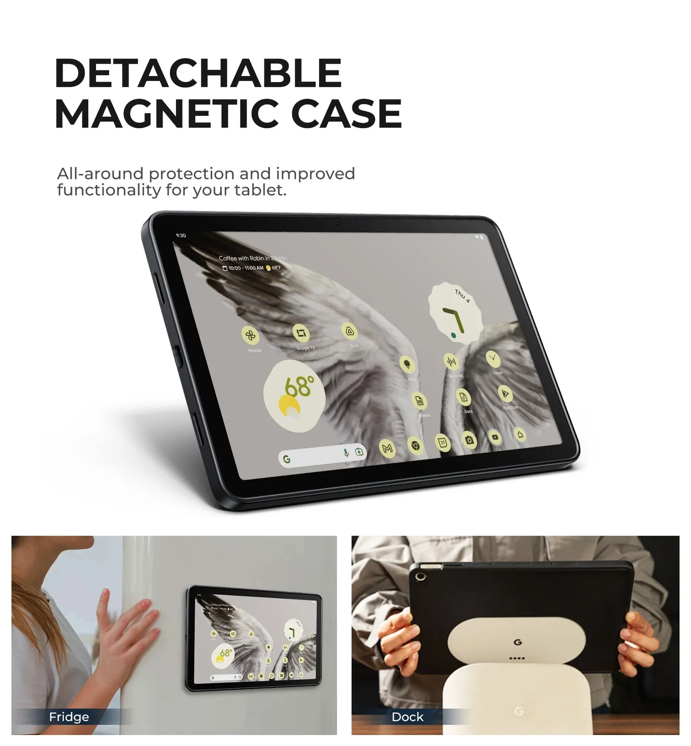 Dexnor Pixel Tablet 11 custodia tastiera nera retroilluminata