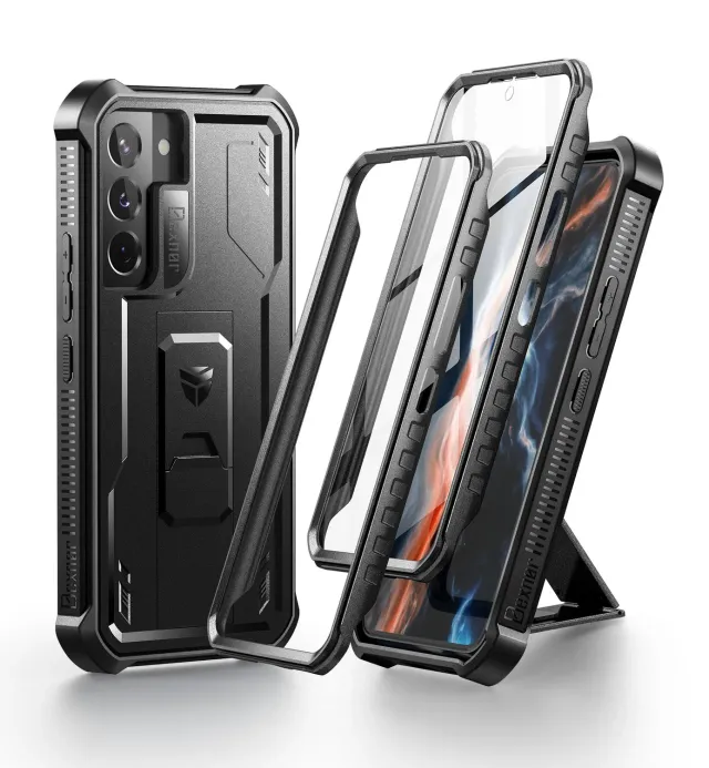 Dexnor Cover Samsung Galaxy S22 5G Nera con Kickstand