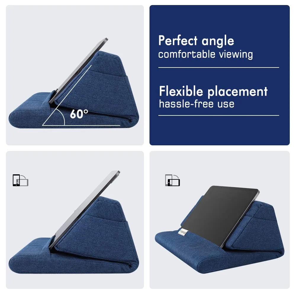 MoKo Tablet 11 pollici supporto cuscino azzurro mare lino cotone
