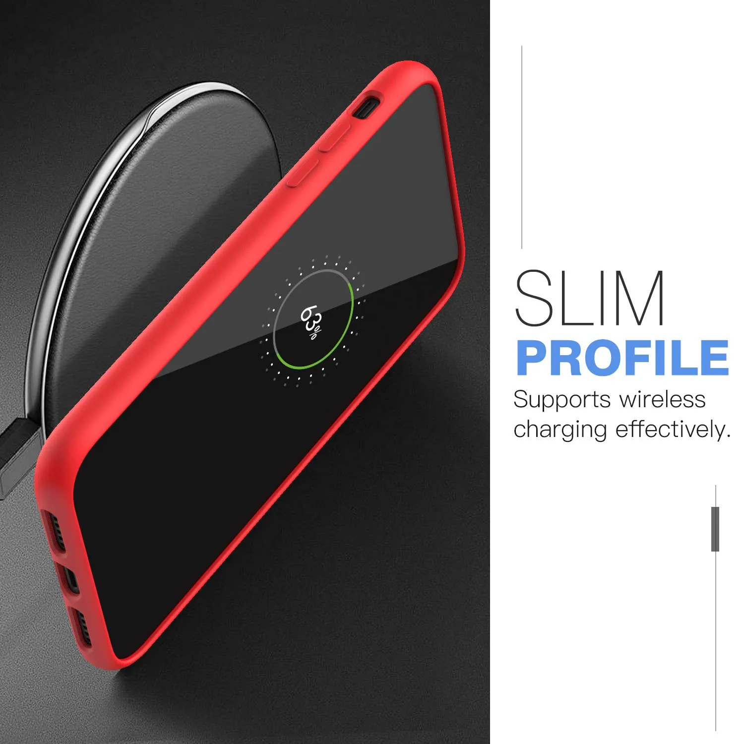 MoKo Cover iPhone 11 Custodia Silicone Rossa Antigraffio