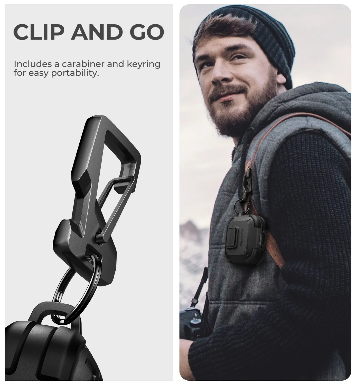 Dexnor Custodia AirPods 4 Gen 2024 Nera Antiurto