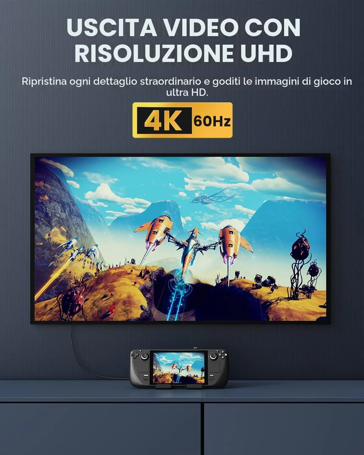 MoKo Adattatore USB-C 180° Forma U 2 Pezzi Grigio