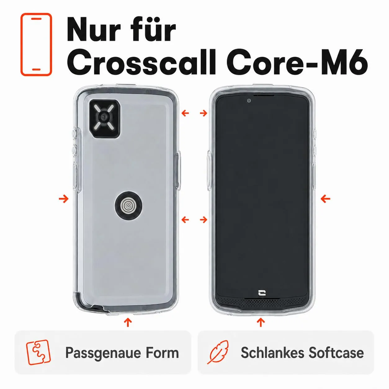 caseroxx Core-M6 cover TPU trasparente antiscivolo
