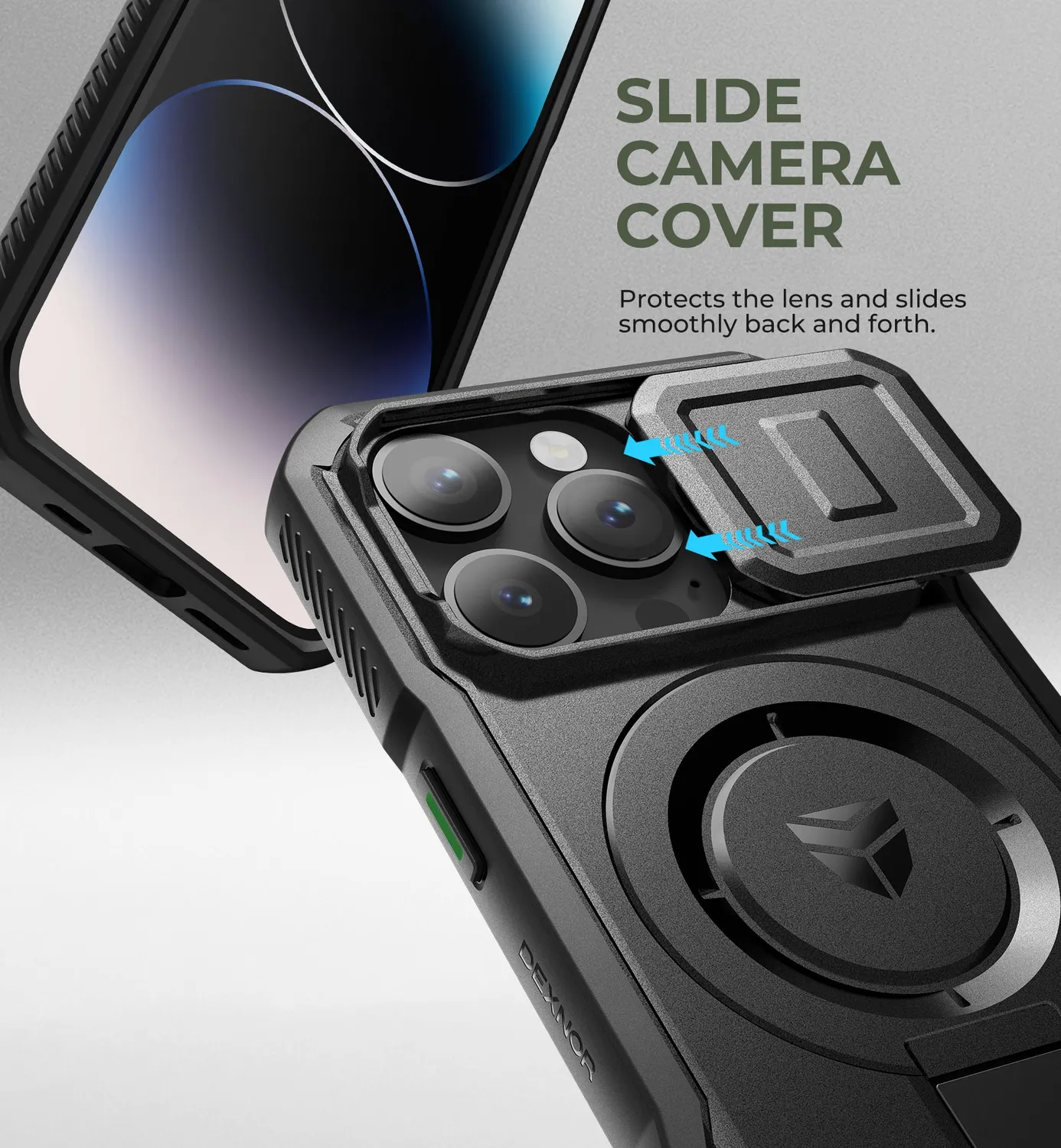 Dexnor iPhone 14 Pro cover nera antiurto MagSafe
