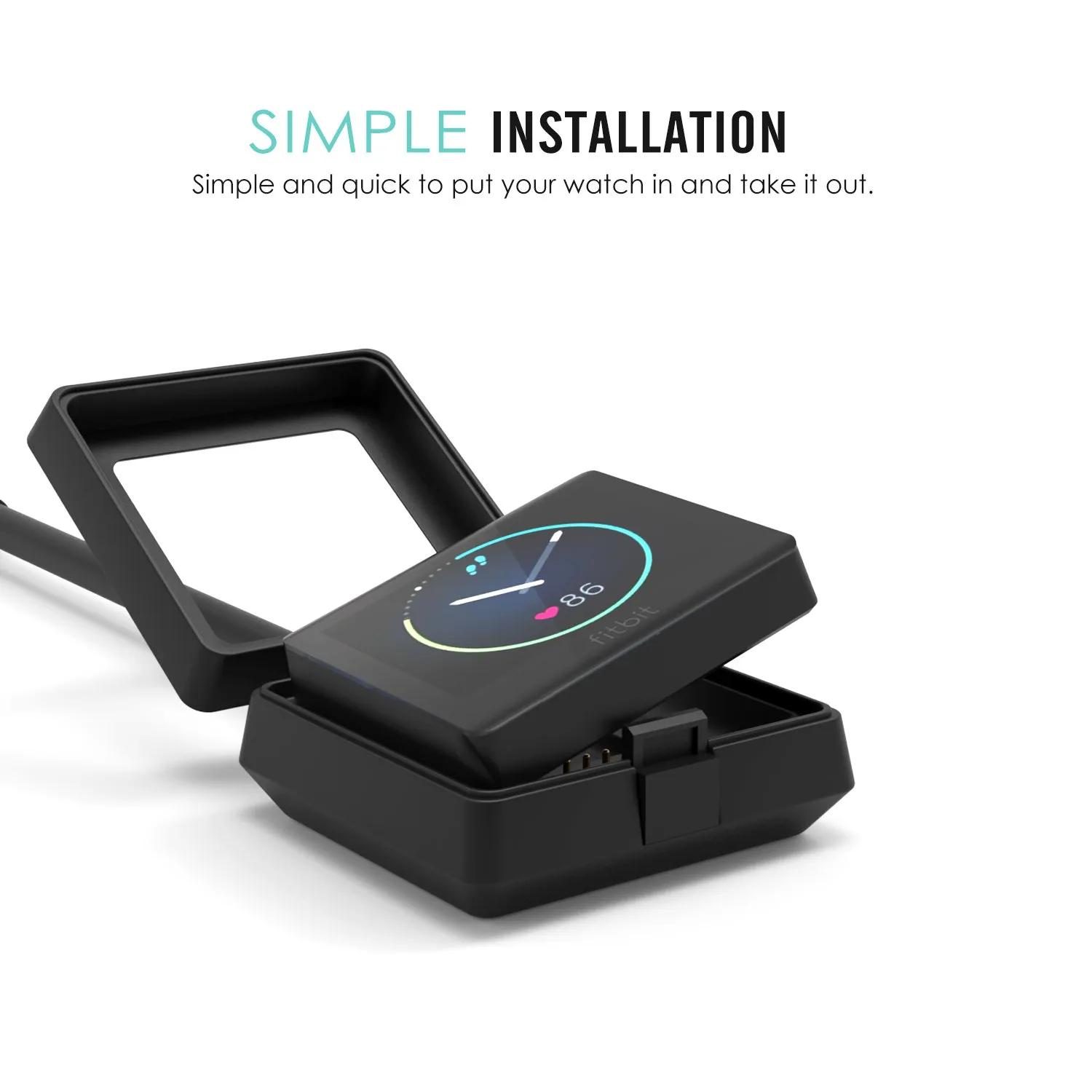 MoKo Fitbit Blaze dock ricarica USB 93 cm nero