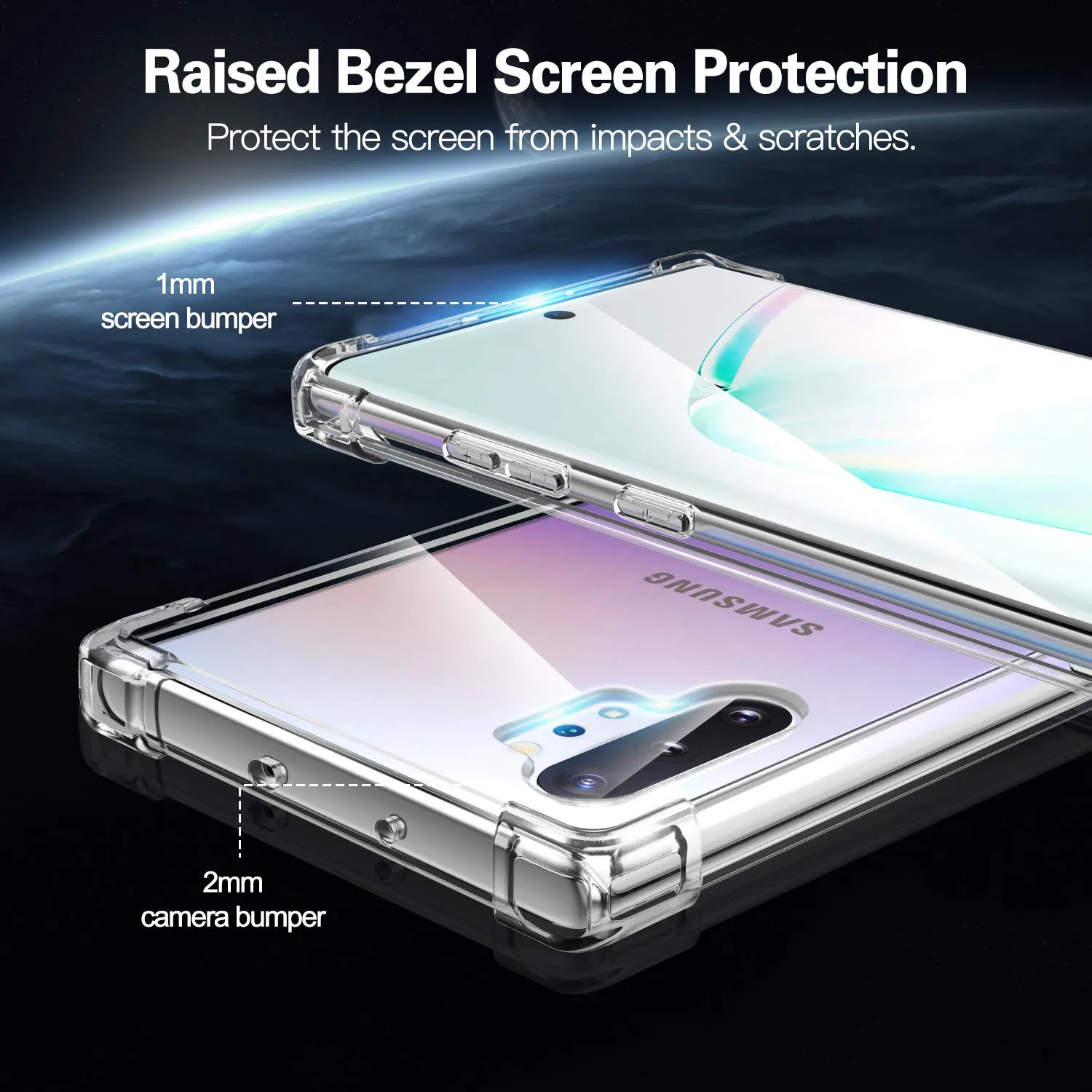 MoKo Galaxy Note 10 Plus custodia trasparente antagraffi