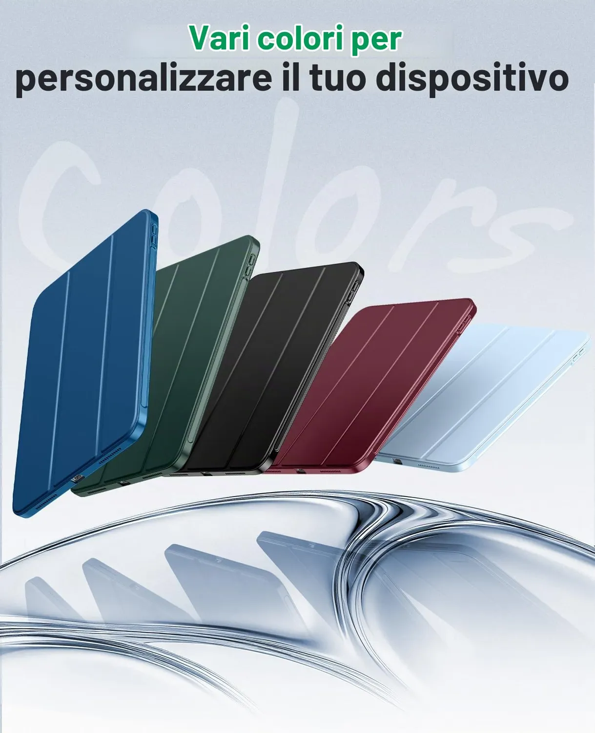 MoKo Cover iPad A16 11" 2025 10ª Gen Custodia Verde notte