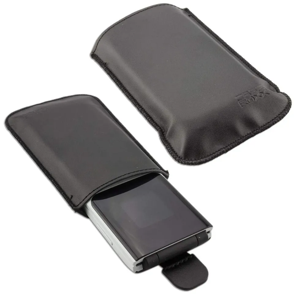 caseroxx Nokia 2720 Flip slide custodia nera pelle
