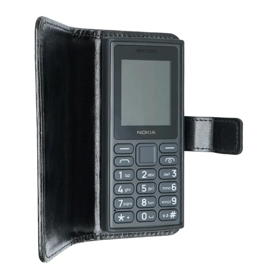 caseroxx Nokia 105 DS 2024 custodia libro nera portacarte