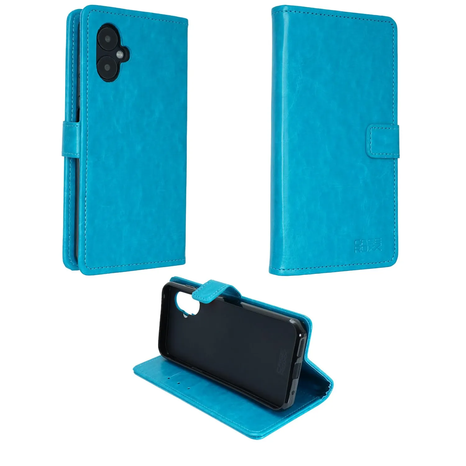 caseroxx Bookstyle SPC Zeus 2 Pro custodia portafoglio azzurro magnetica