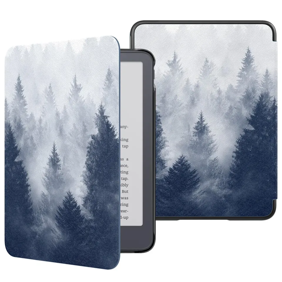 MoKo Custodia Kindle Paperwhite 13a Gen 7" Foresta Grigia pelle
