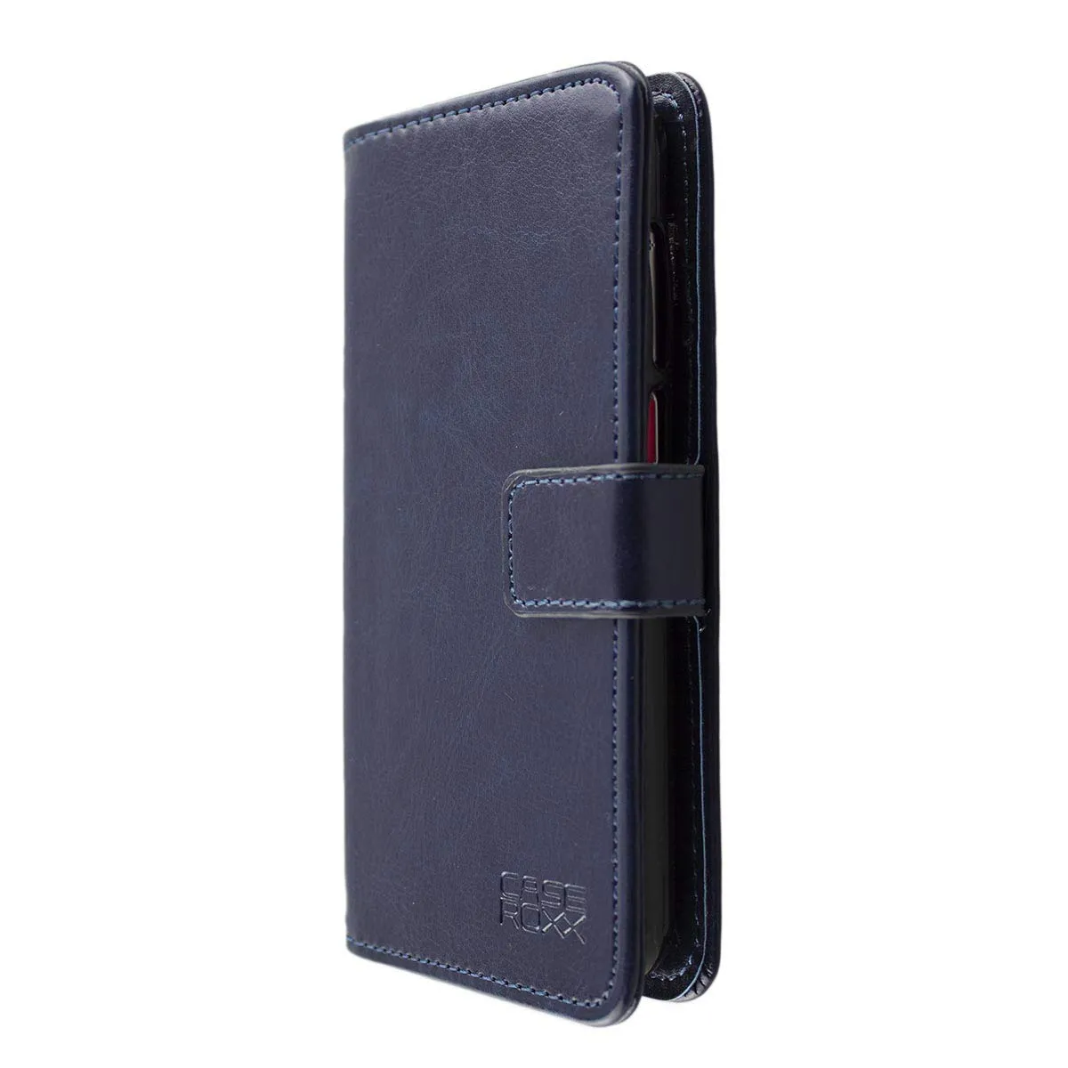 caseroxx Bookstyle custodia PEAQ PSP 400 azzurra portacarte