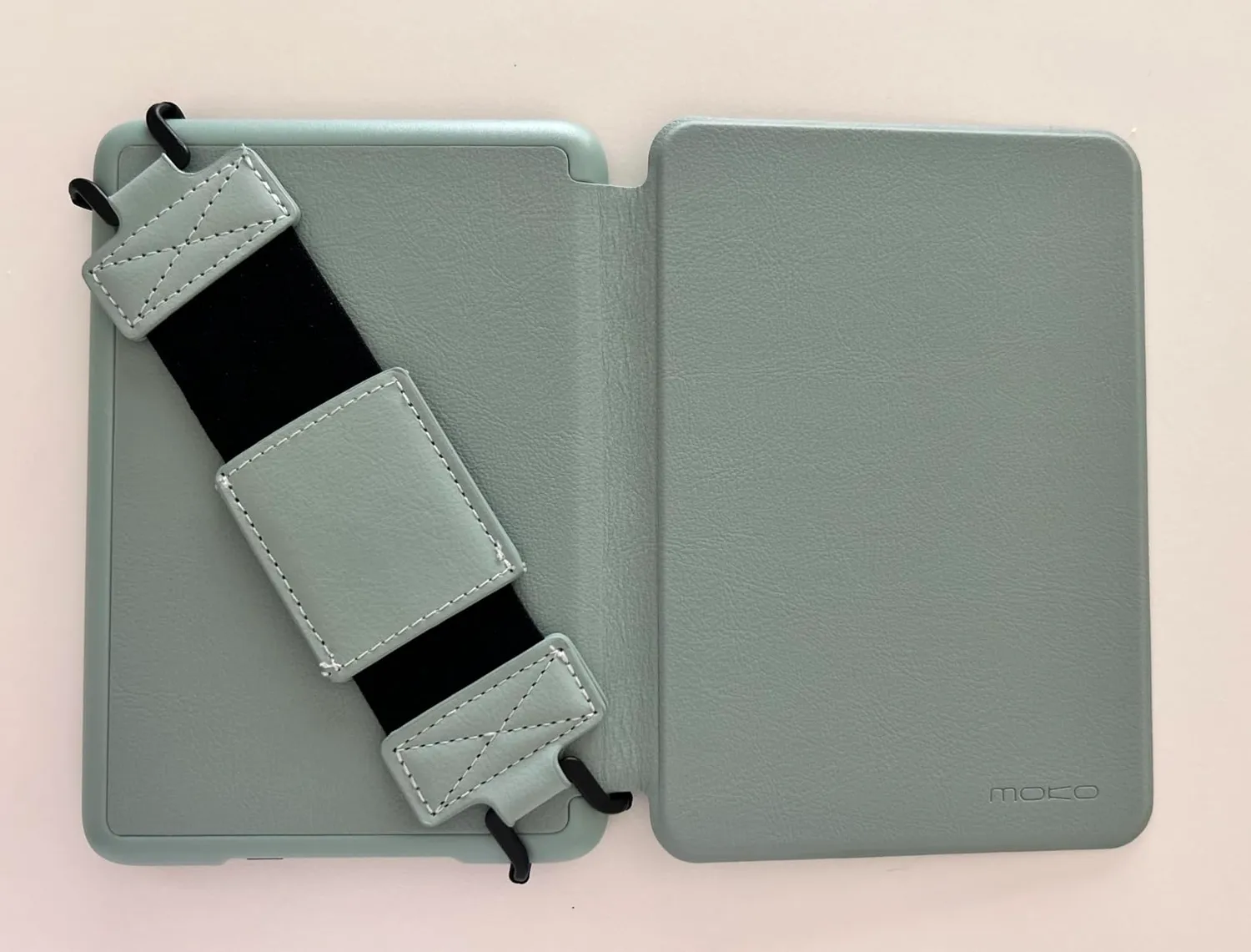 MoKo E-Reader 6-8" cinturino mano verde menta elastico