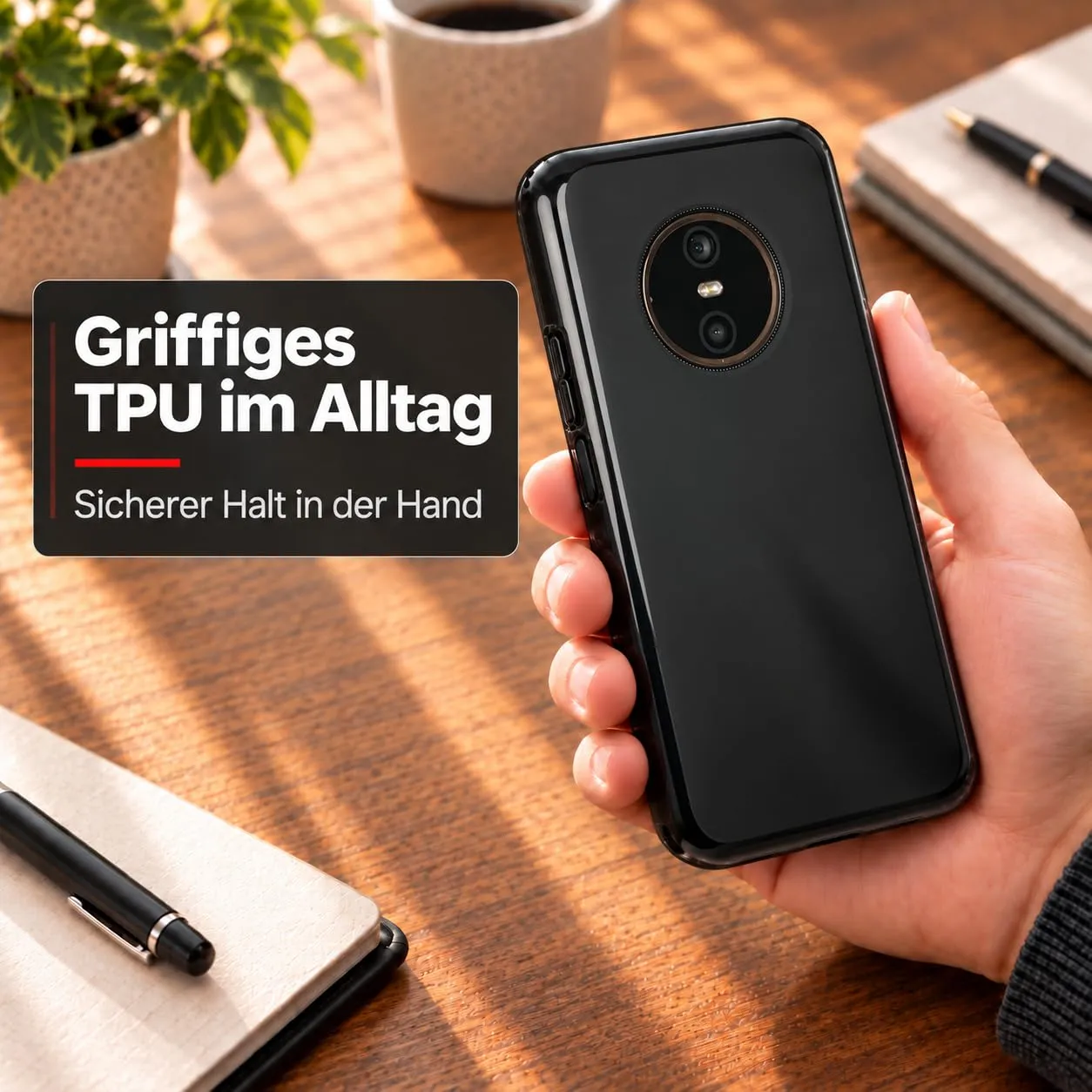 caseroxx GX6 Custodia TPU Gigaset GX6 Pro Nero Antiscivolo
