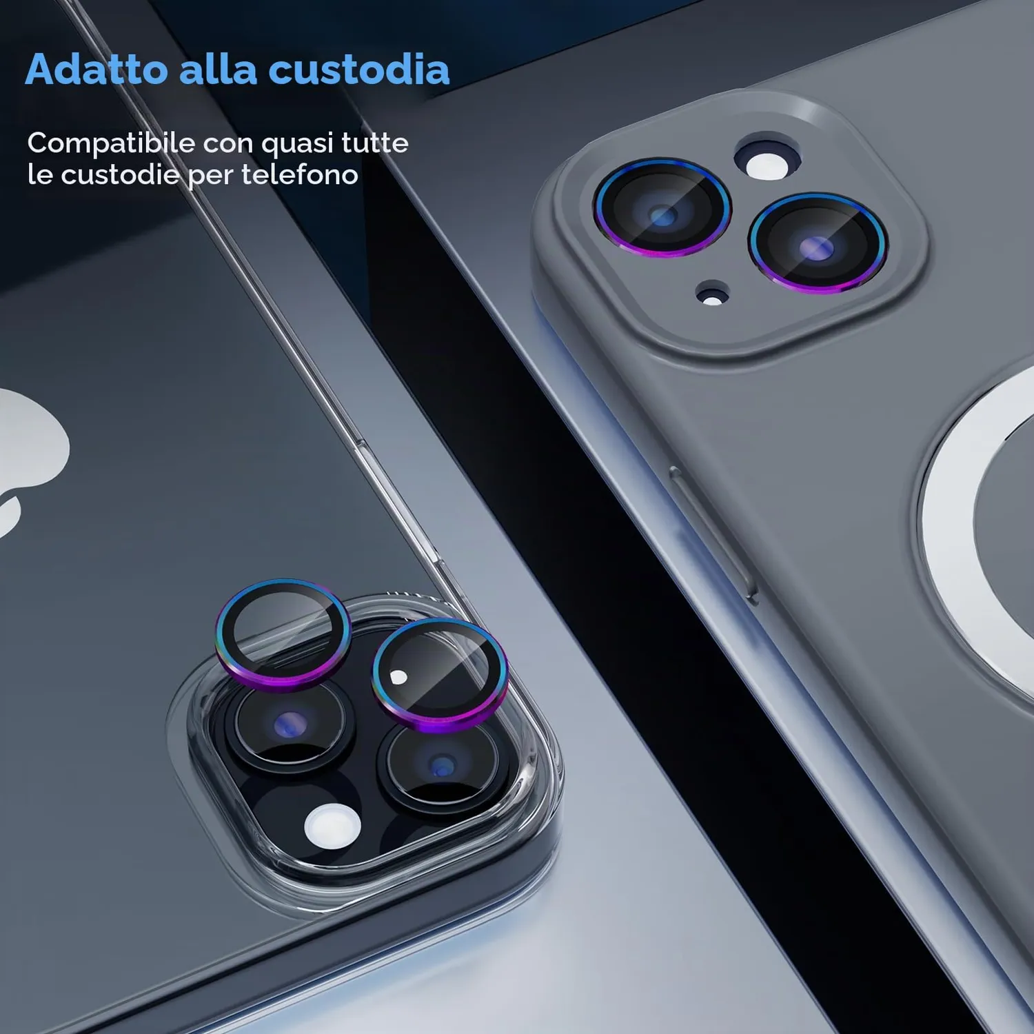 CloudValley Vetro Fotocamera iPhone 15/15 Plus Colore