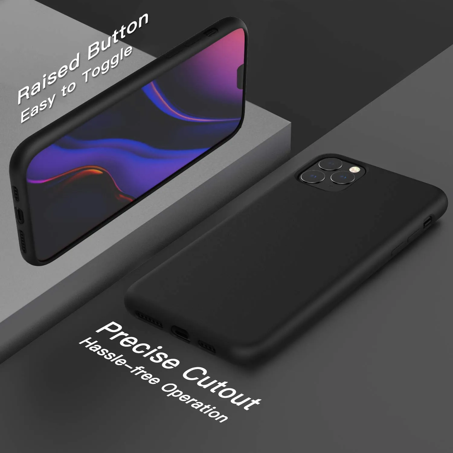 MoKo iPhone 11 Pro 5.8" custodia silicone nero antiurto