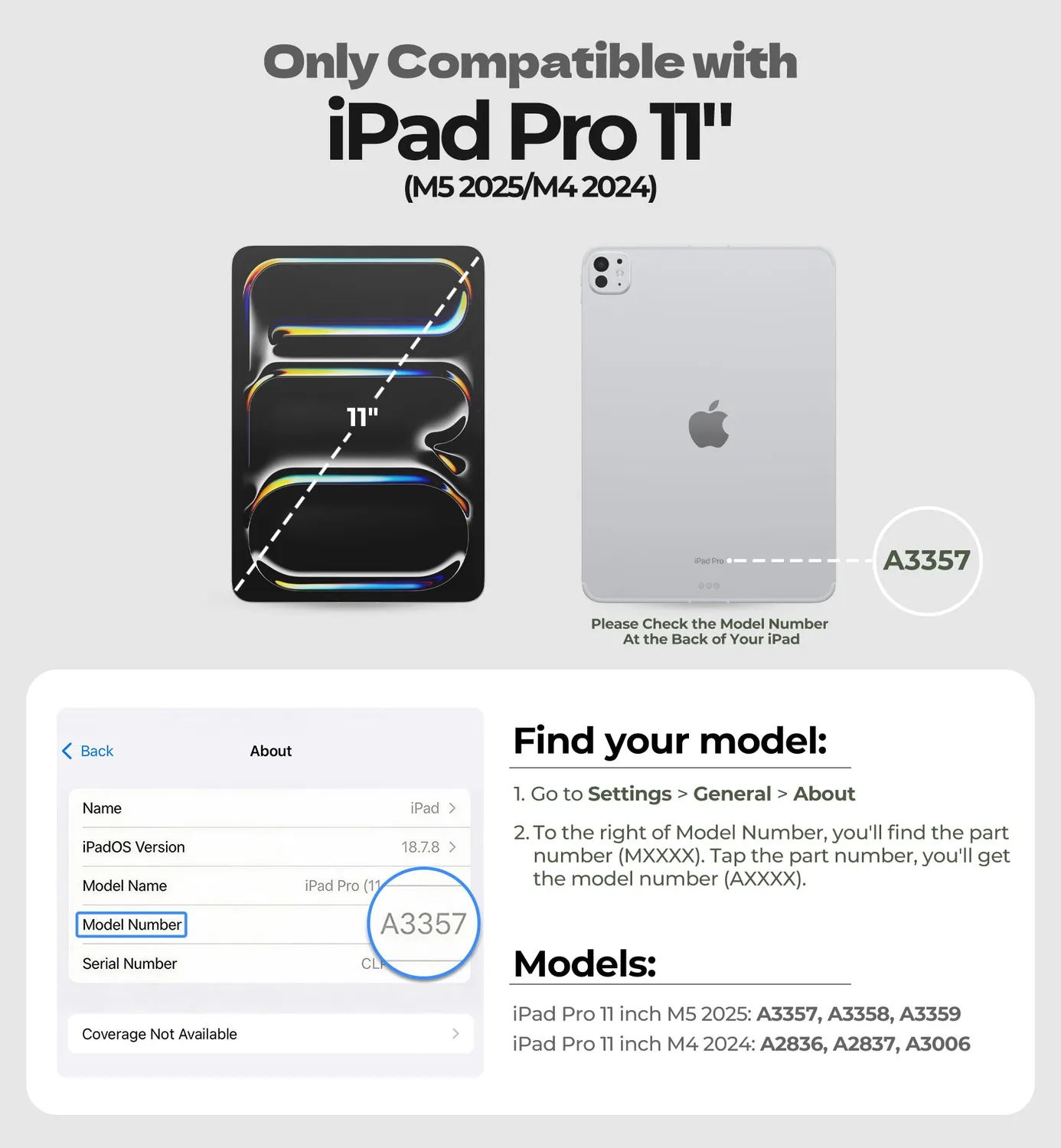 Dexnor iPad Pro 11 M5 M4 Cover Nera Antiurto Tracolla 360