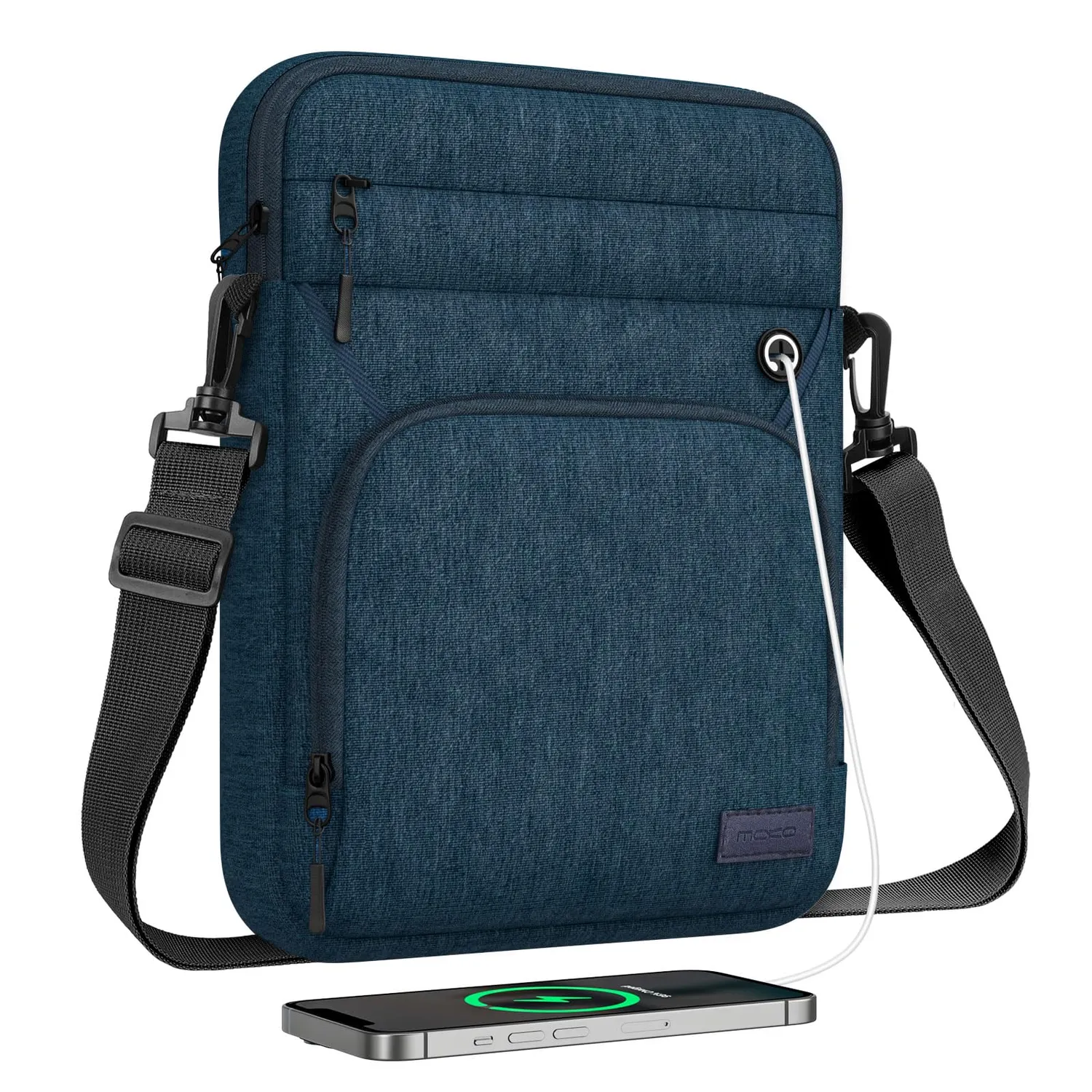 MoKo Borsa Tracolla Tablet 9-11 Pollici Sabbia Cuffie
