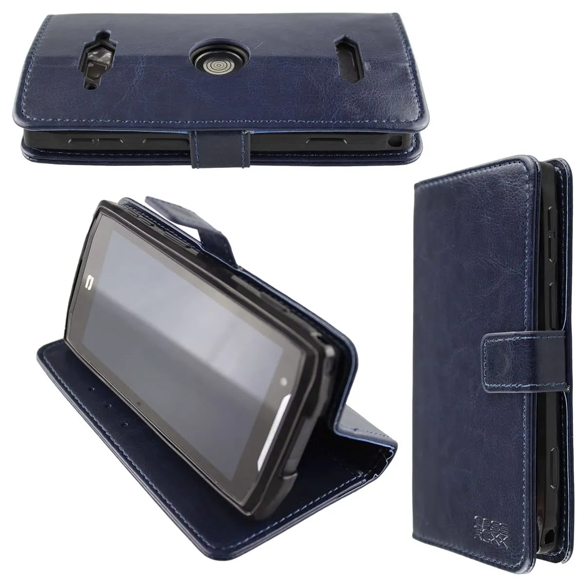 caseroxx Core-M5 Custodia Portafoglio Nero Pelle