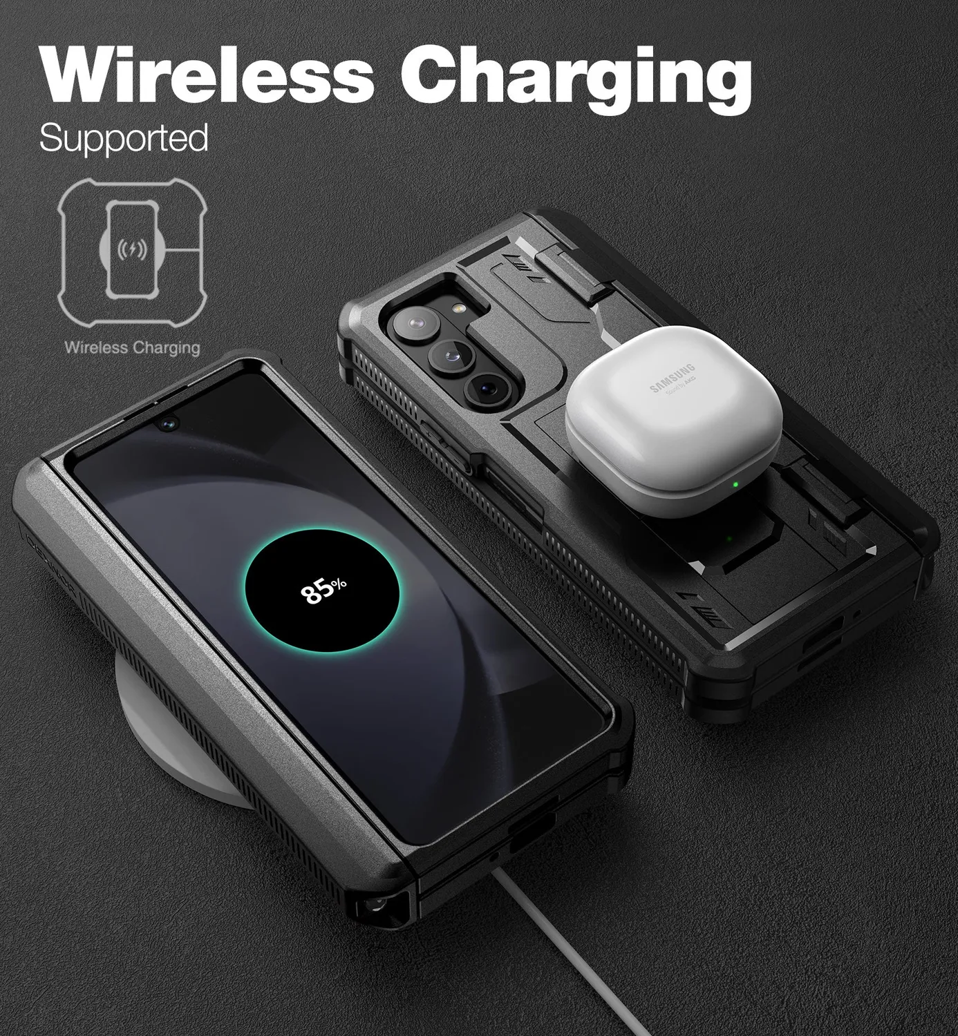 Dexnor Galaxy Z Fold 5 custodia nera rugged