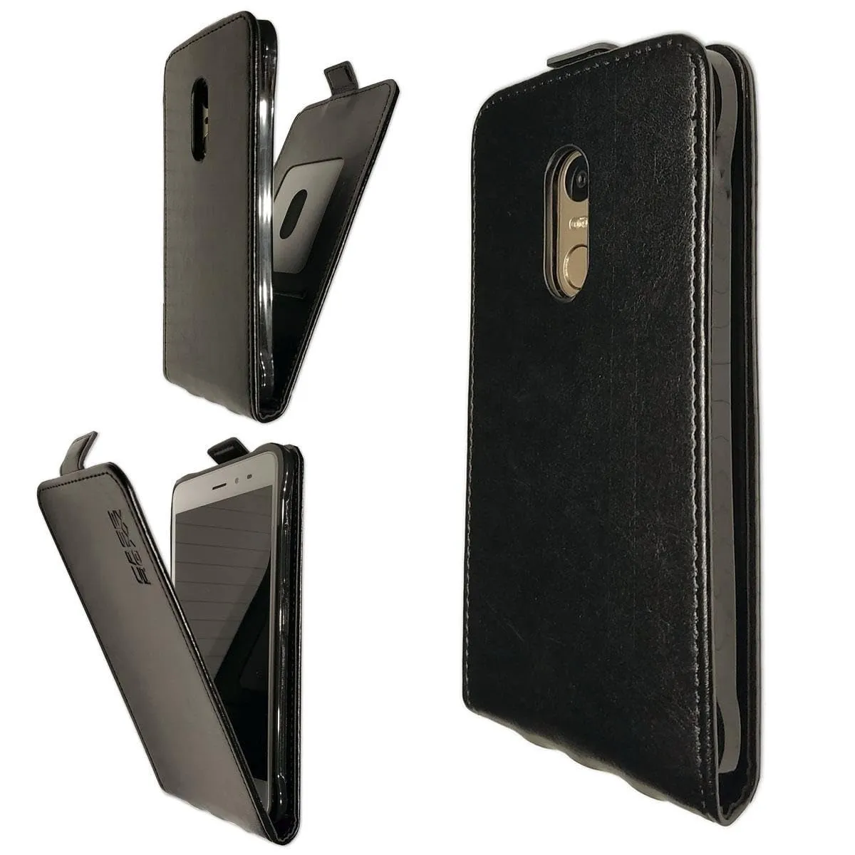 caseroxx Flip Cover Neffos X1 Lite custodia nero magnetica