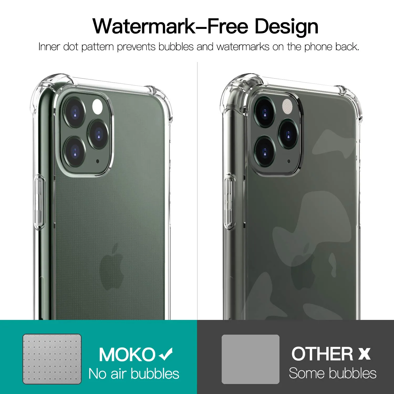 MoKo Cover iPhone 11 Pro 5.8 Trasparente Angoli TPU