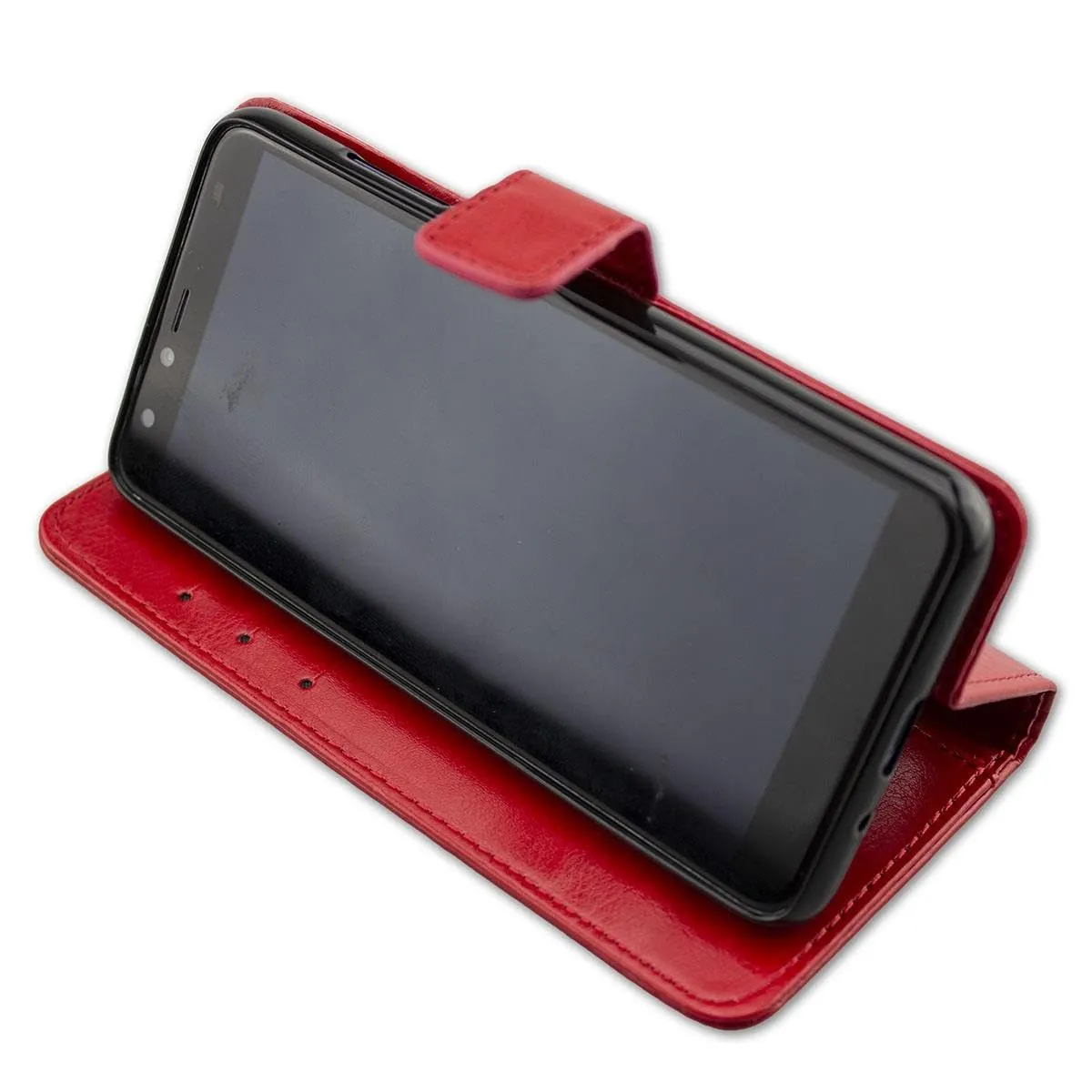 caseroxx Bookstyle Gigaset GS100 Custodia Rossa Pelle