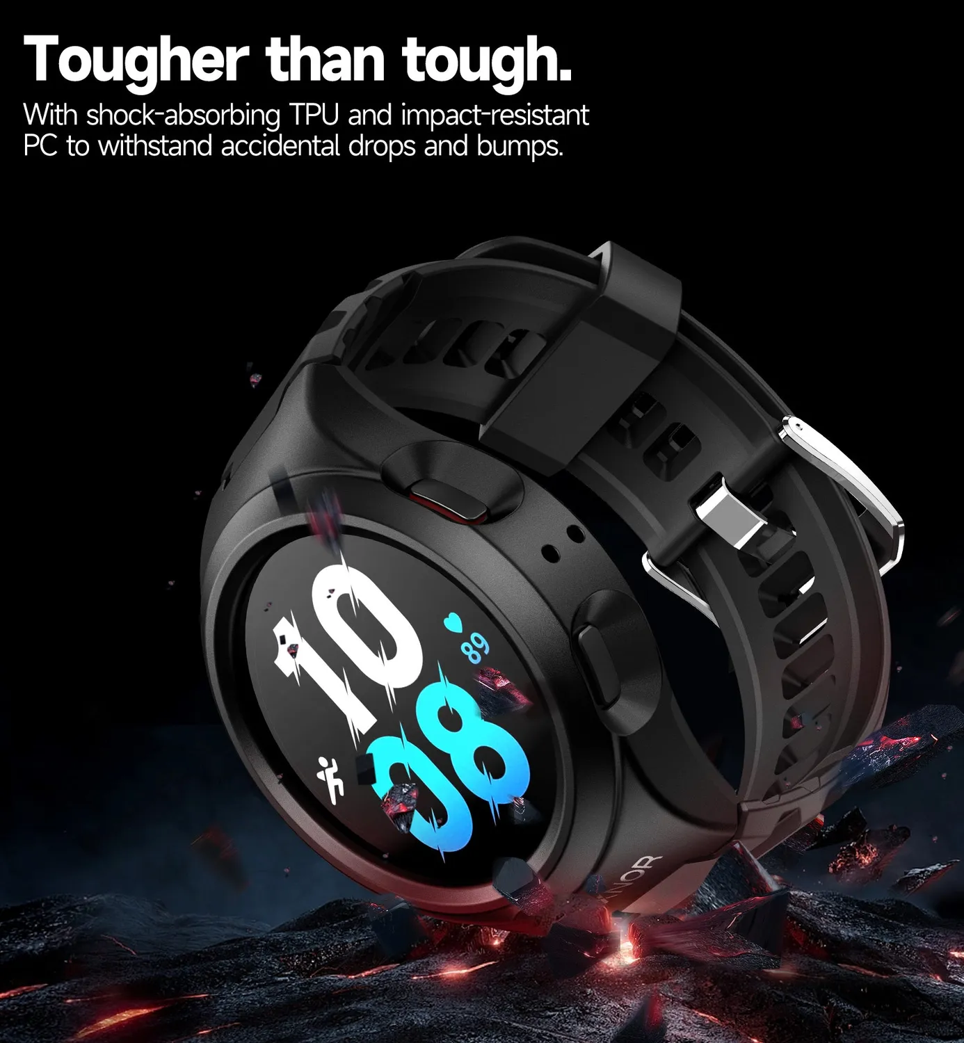 Dexnor Galaxy Watch 4/5 44mm custodia orologio nera rugged