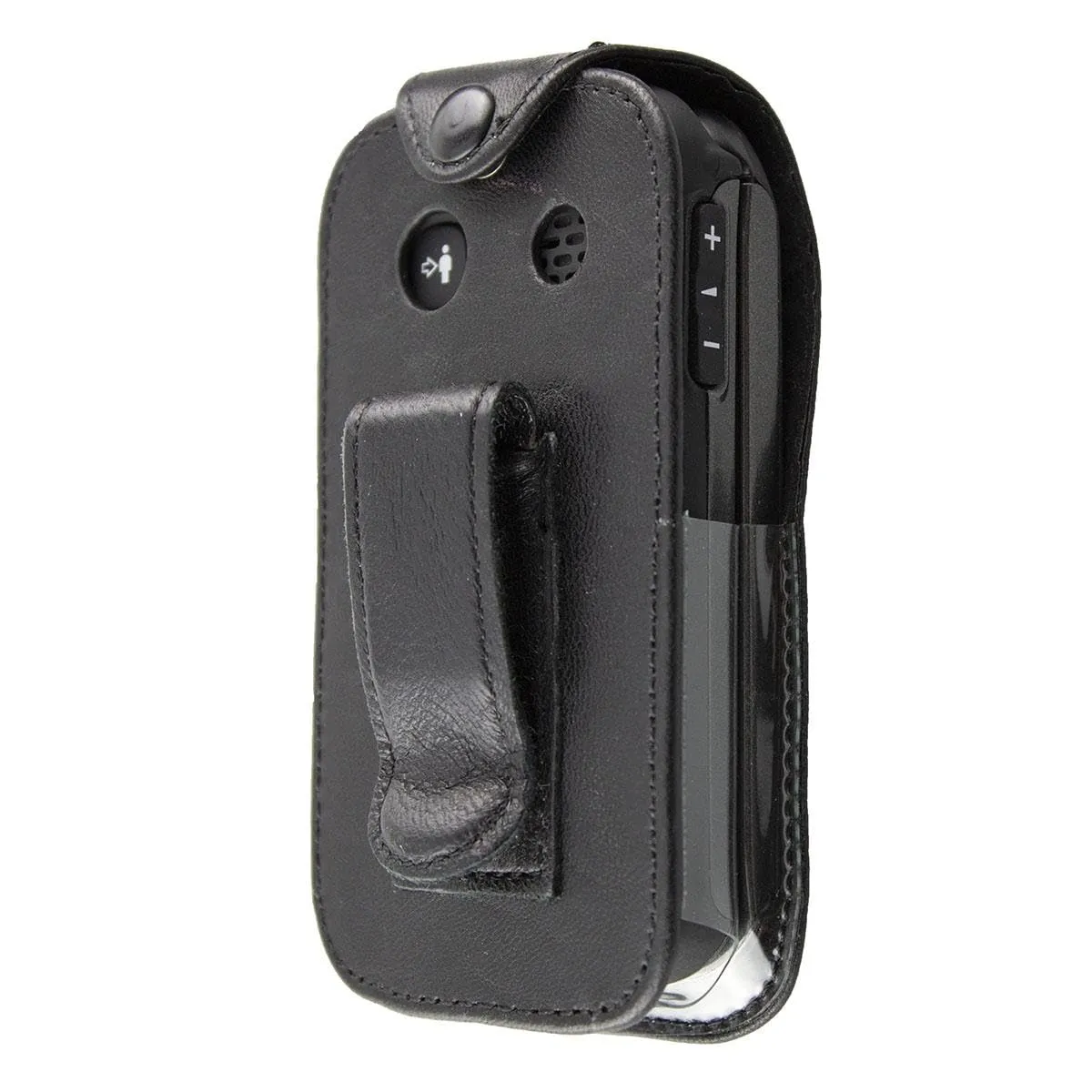 caseroxx Panasonic KX-TU327 TU349 custodia pelle nera cintura
