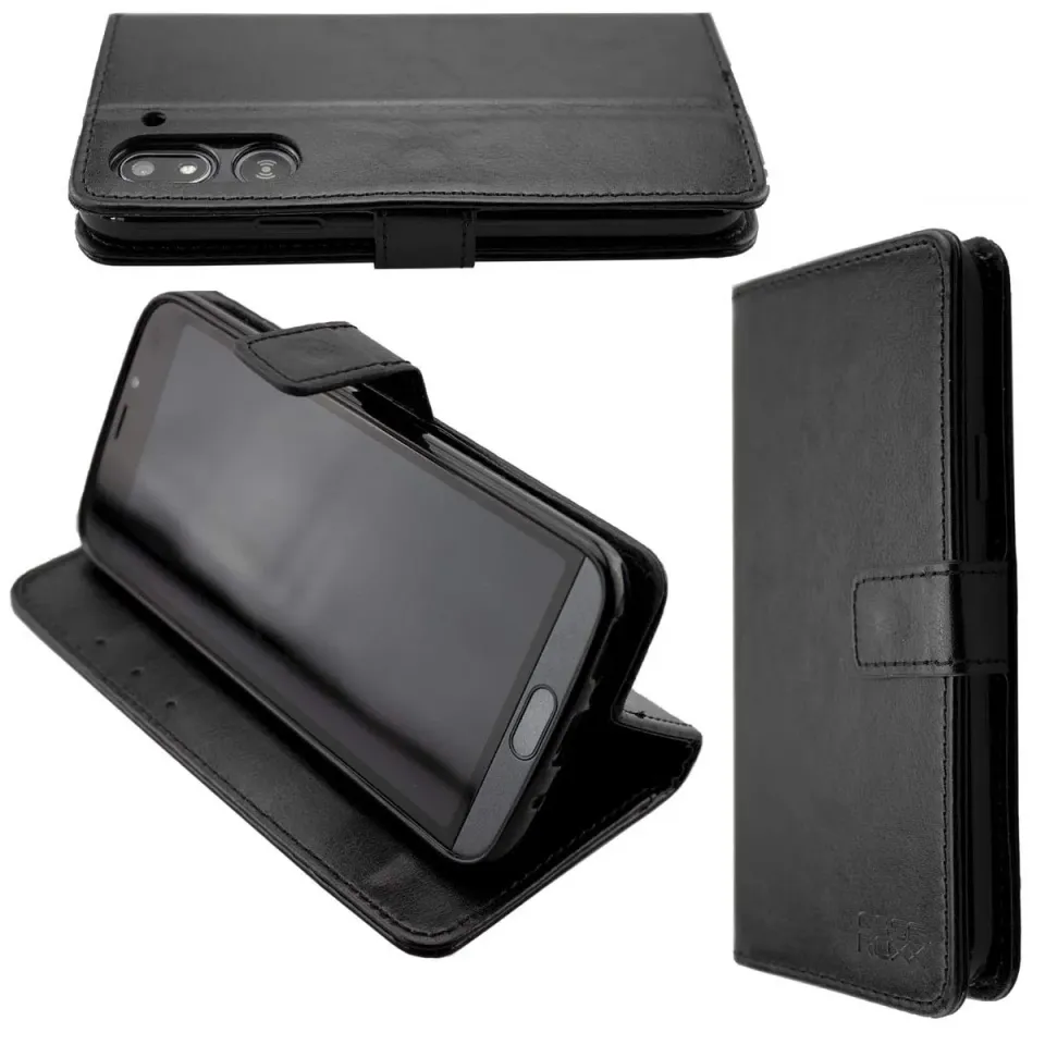 caseroxx Bookstyle Custodia per Doro 8050 Plus nero portafoglio
