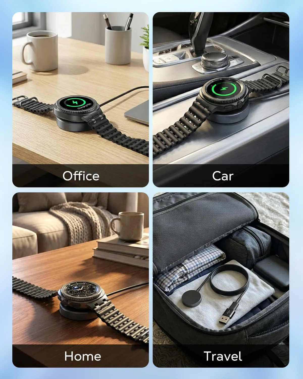 MoKo Galaxy Watch Caricatore USB-C Magnetico 2 in 1 1 Pezzo