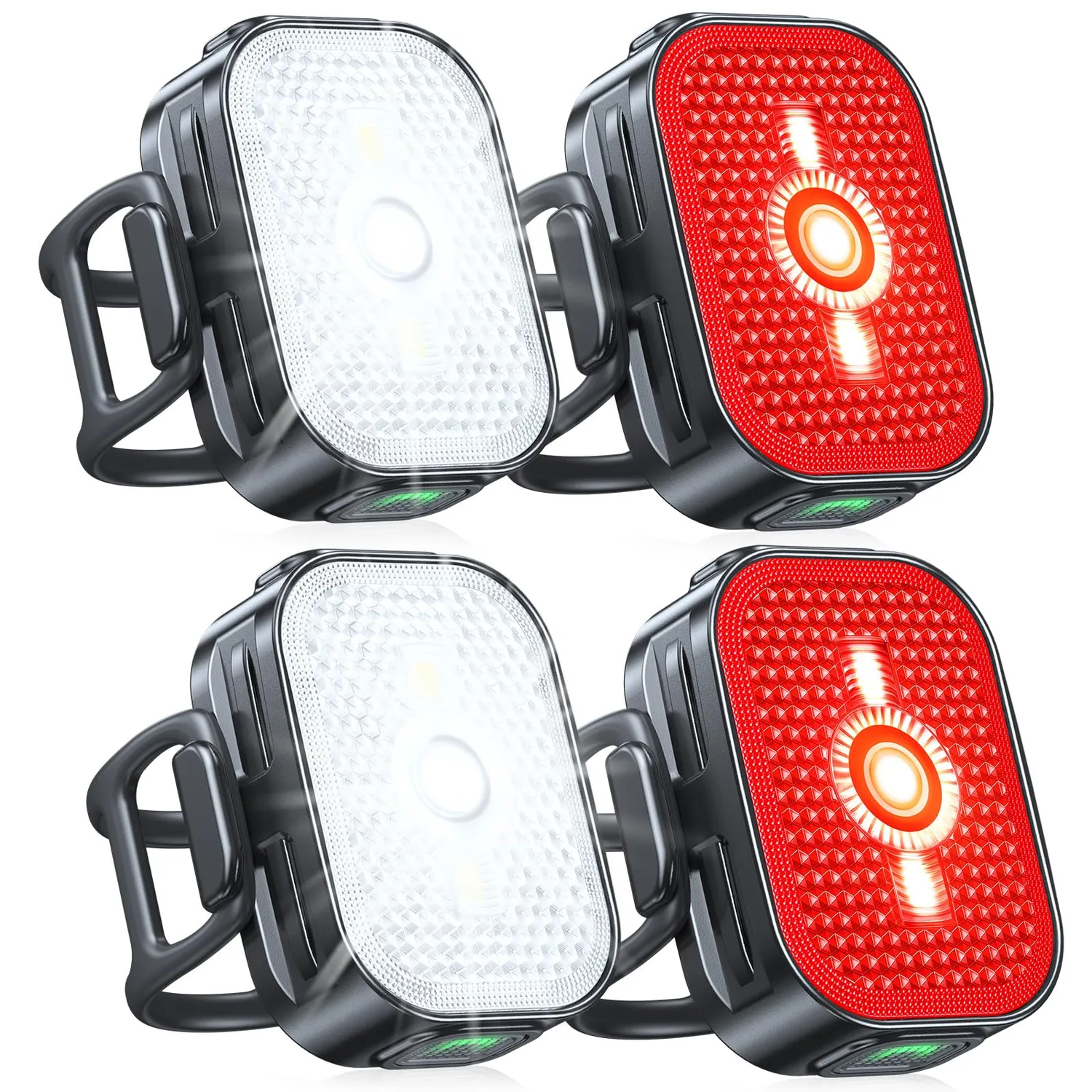 EOIWUY luci bici LED anteriore+posteriore USB-C 1 set IP65